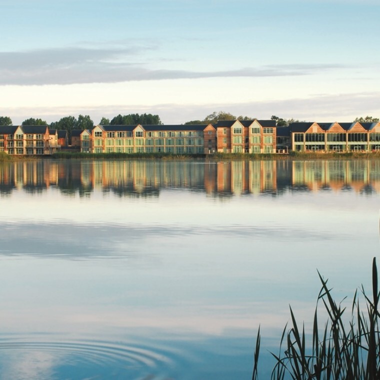 Lakeside view of De Vere Cotswold Water Park