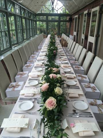 A Wedding Breakfast in the Orangery