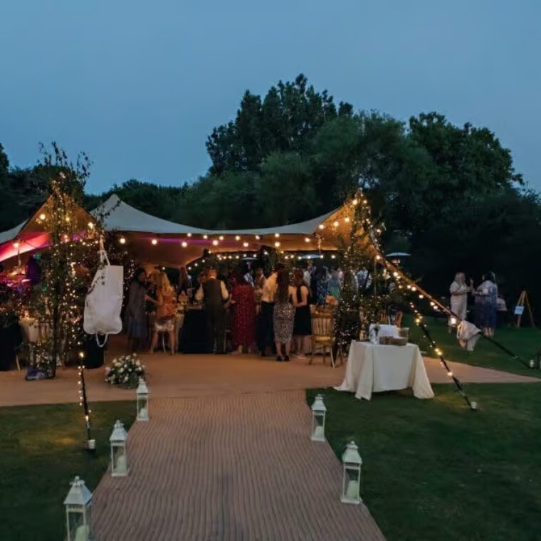 Stretch Tent at night 