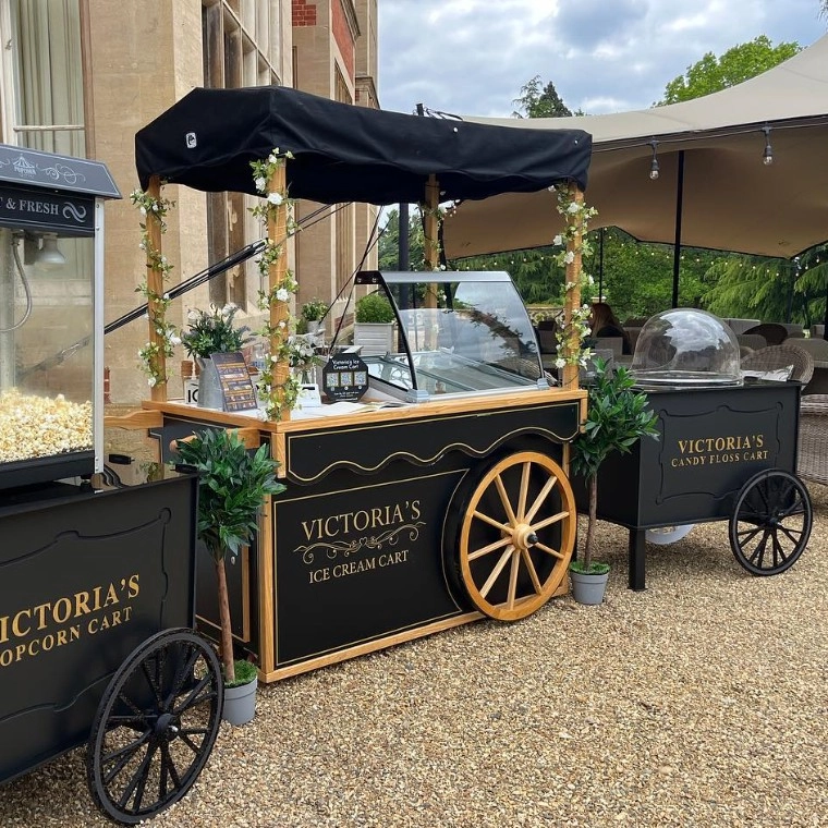 ice-cream-cart popcorn-cart cnady-floss-cart victorias-ice-cream-cart