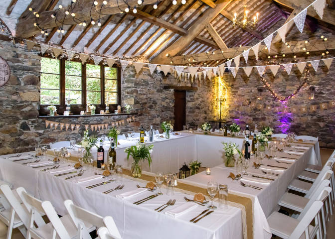 Cote How Wedding Breakfast in the barn