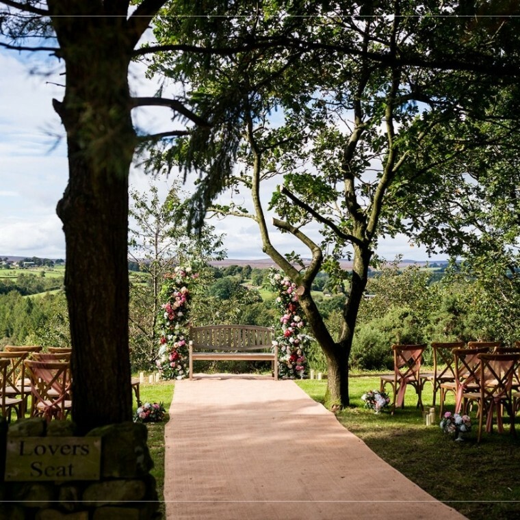 Stunning outdoor ceremony at Eavestone Lake, Yorkshire
