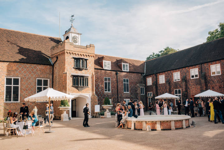 Event taking place within the courtyard of Fulham Palace