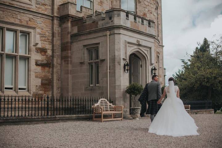 Couple Entering Crossbasket Castle Venues