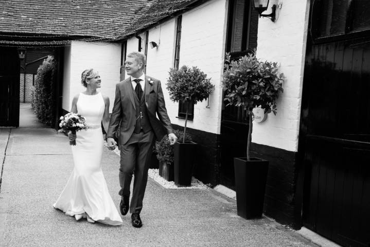 Bride and Groom walking