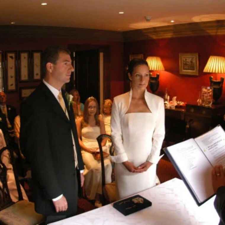 Wedding ceremony in our private dining room