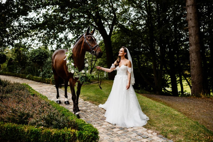Delamere Manor Bride with Horse