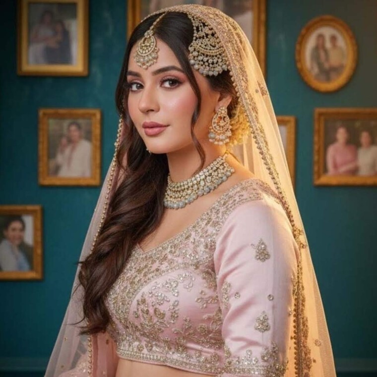 South Asian bride in pink wedding outfit - West Midlands wedding photographer Ikonic Media Solutions