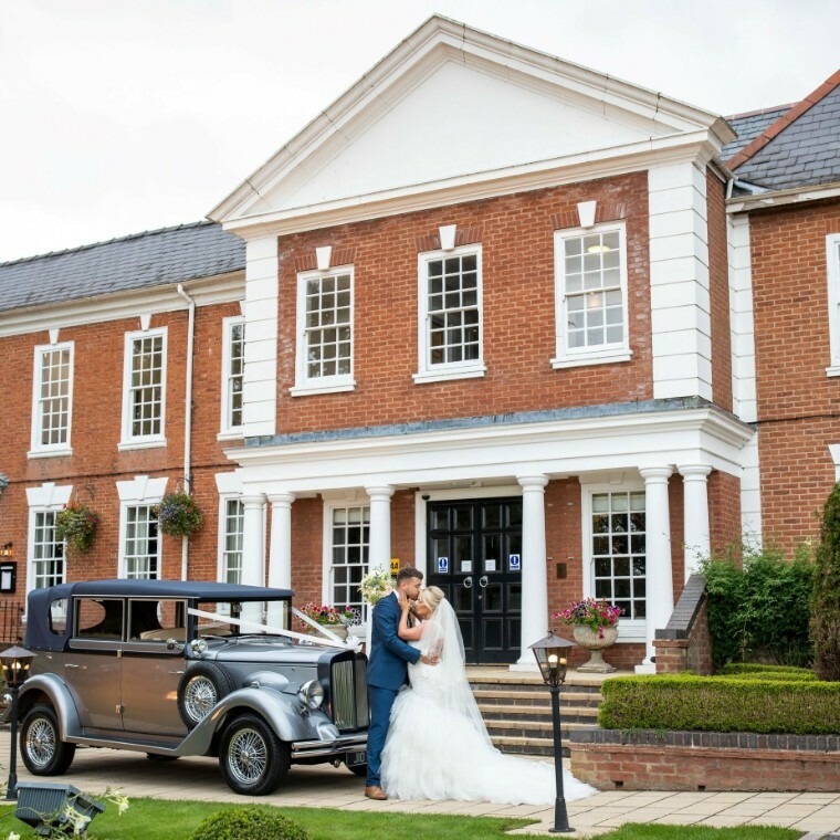 Manor Hotel Solihull Weddings Couple Exterior