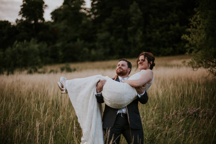 A photo session on the course