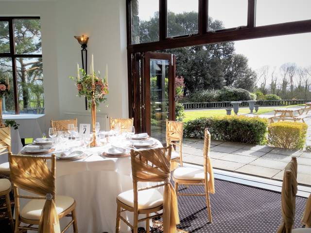 Bi-fold doors from the Garden Room lead on to Patio and Terrace