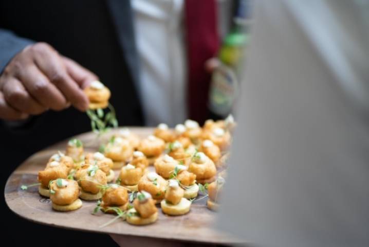 Canapes at Old Down Barn featuring Grace Studios