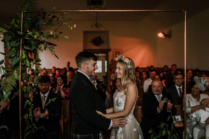 Saying "I Do" at Glen Clova non-denominational Community Kirk in Angus