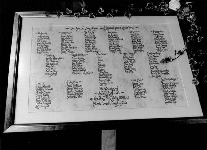 Mike Courtenay Wedding Calligraphy, Stationery in Essex