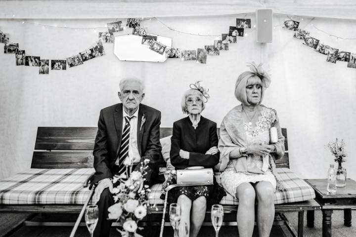 wedding guests at the Perch, Oxford