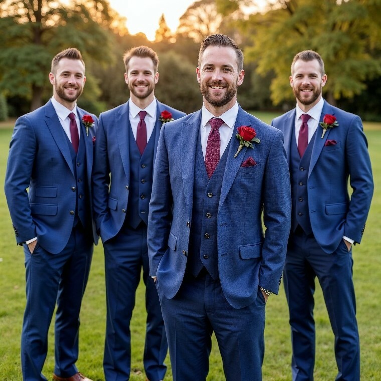 navy 3 piece wedding suits from black tie, reading, berkshire