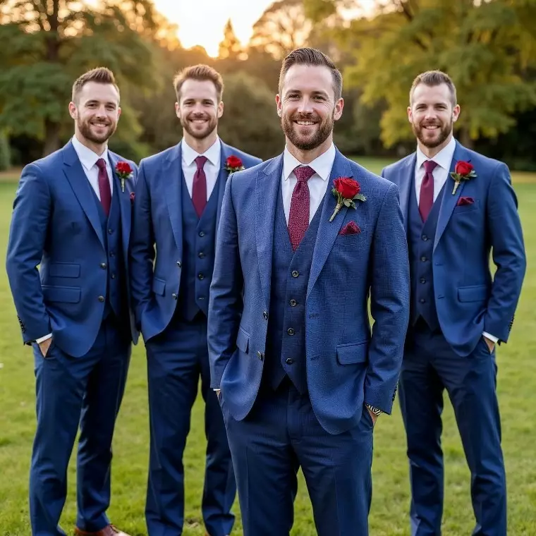 navy 3 piece wedding suits from black tie, reading, berkshire