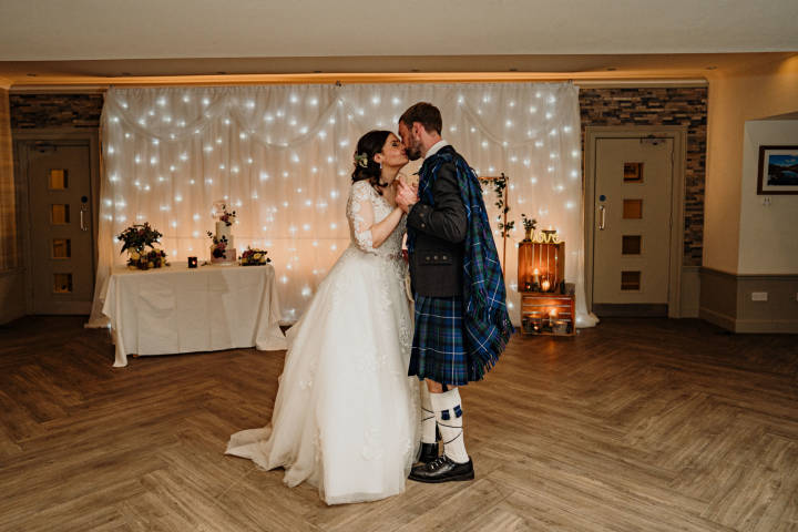 First Dance with our happy couple at Glen Clova Hotel