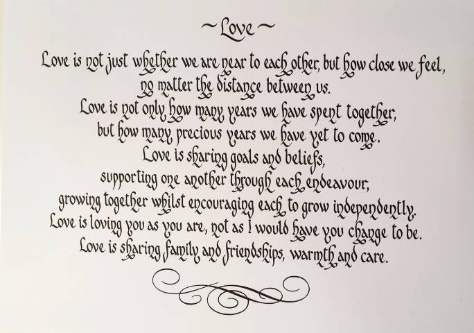 Mike Courtenay Wedding Calligraphy Stationery in Essex