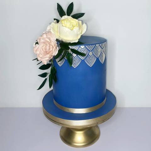 Intimate/Micro Art Deco Wedding Cake