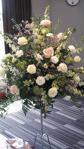 Flowers by Marion,Florists in Kent, Venue flowers, pedestals, wedding decor, wedding flowers