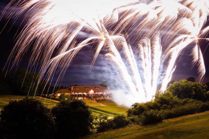 Fireworks at Surrey National Golf Club venue, Surrey