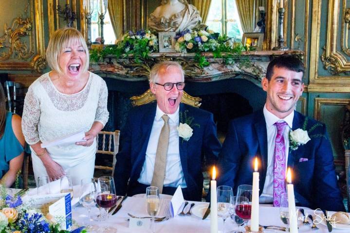Cliveden House wedding speeches in progress