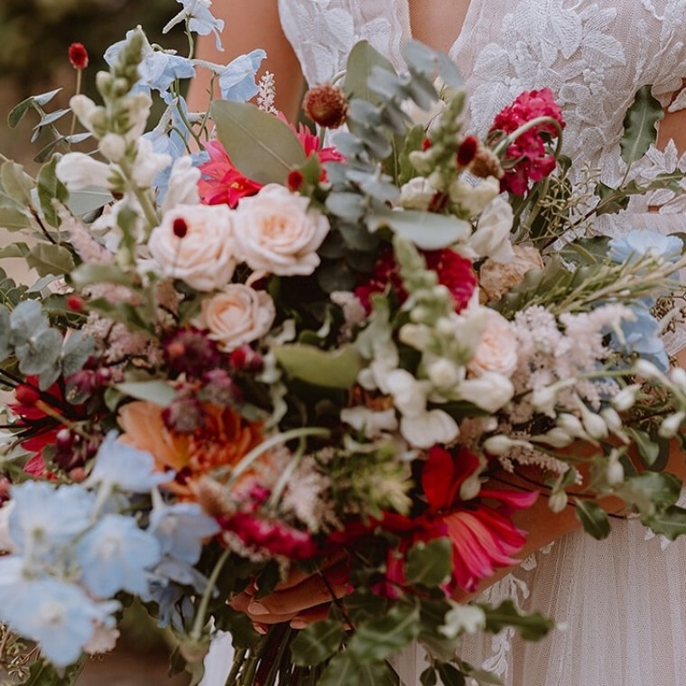 british grown wedding bridal bouquet from Flowers by Helen Elizabeth in Reading, Berkshire, venue Hillfields wedding venue