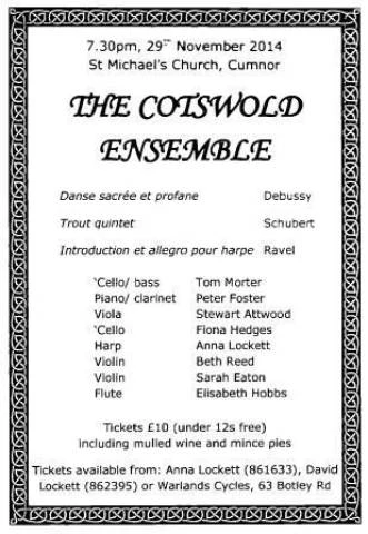 The Cotswold Ensemble, Live Music in Oxfordshire