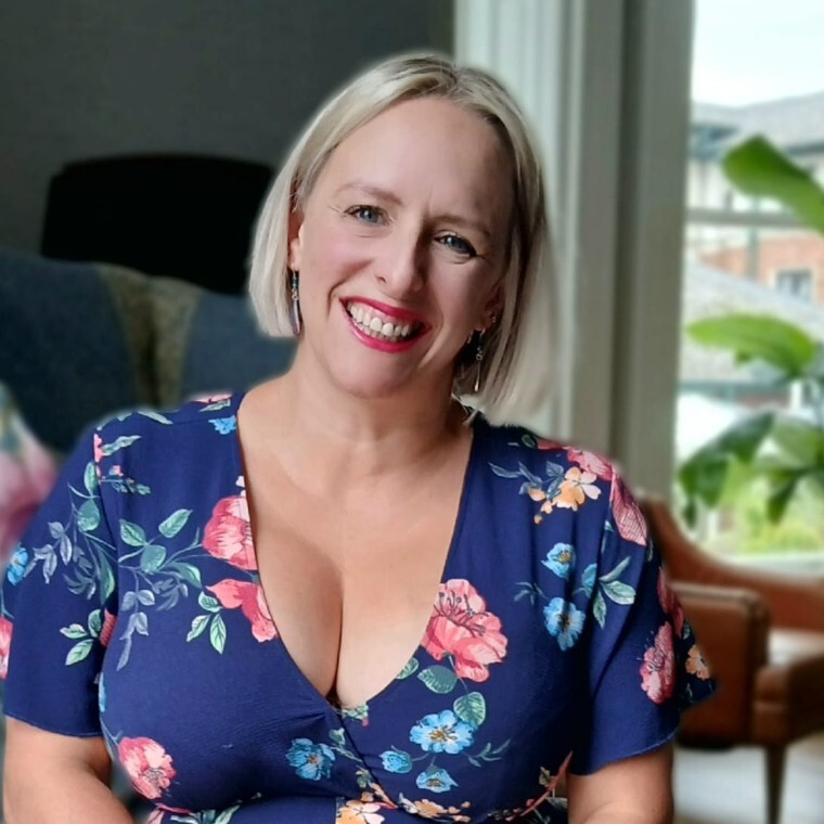 Woman smiling at canera