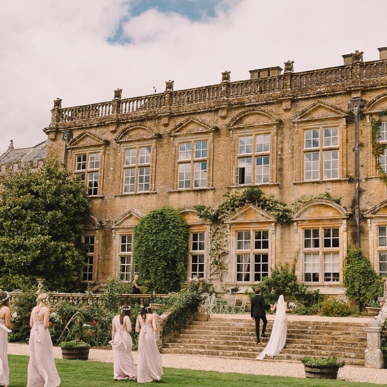 Brympton House luxury country house wedding venue in Somerset with gardens and historic exterior