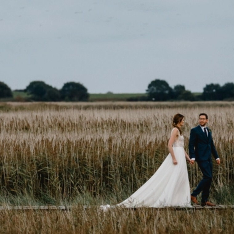 Newlywed Photoshoot in the Reeds