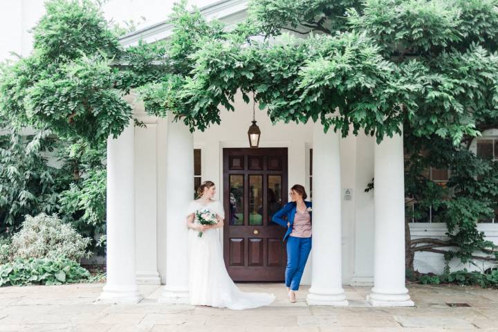 Same sex wedding photography in Richmond at Pembroke Lodge