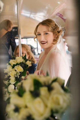 bride on a bus
