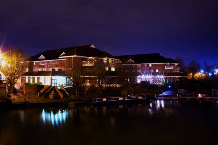 Hotel at Night at the Crowne Plaza Reading