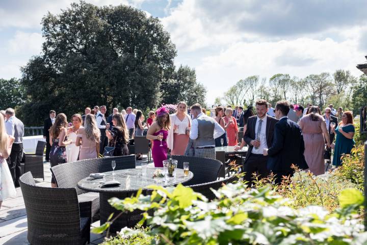 The outdoor terrace and patio