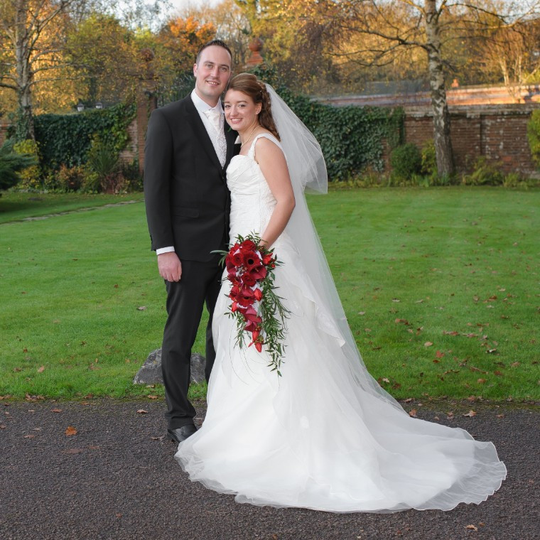 Beautiful Bride and Groom at the delightful venue of Audleys Wood Hotel