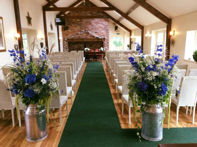 The Garden Cafe set for a Ceremony