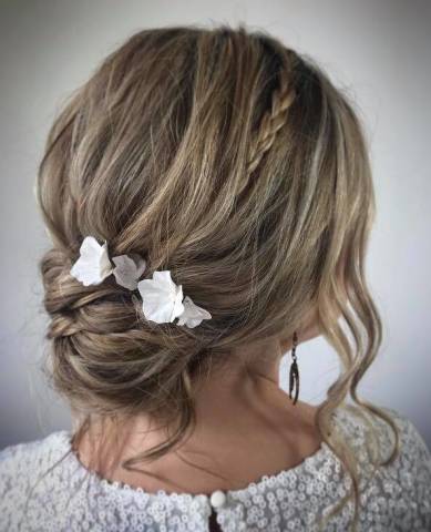 boho braid wedding hair updo