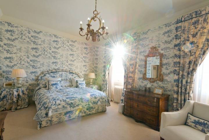 The Blue Room at Hodsock Priory, South Yorkshire