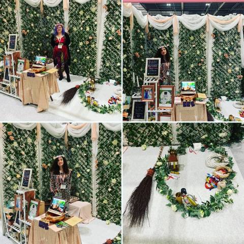 Handfasting ceremony items at the National wedding show