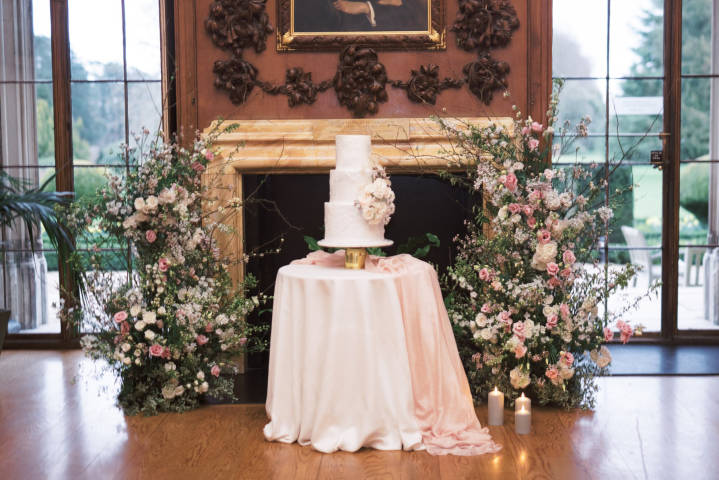 Cake by Holly Clarke Cake Design in the Ante Room at Ashridge House