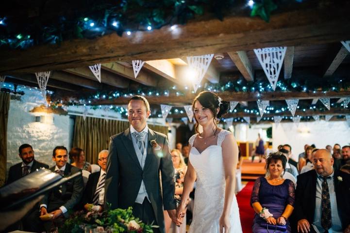 Indoor wedding ceremony at Egypt Mill