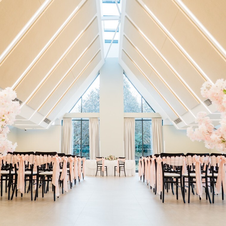 Lloyd suite set up for a wedding ceremony