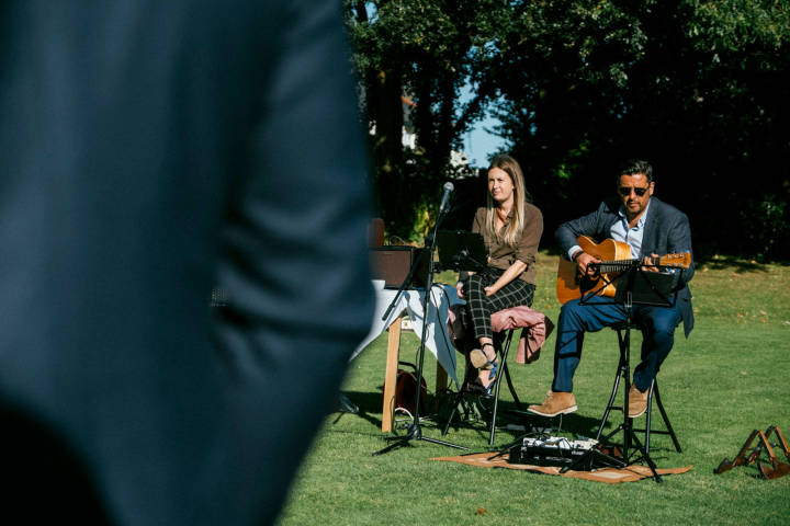 Scenic Route performing at the wedding ceremony