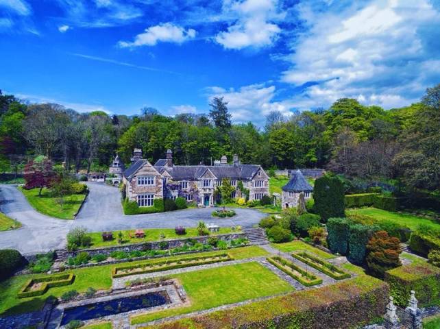 Lewtrenchard Manor Hotel - Birds eye view of luxury wedding venue in devon