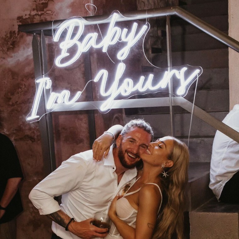 wedding LED neon sign in white - Neon Daddy