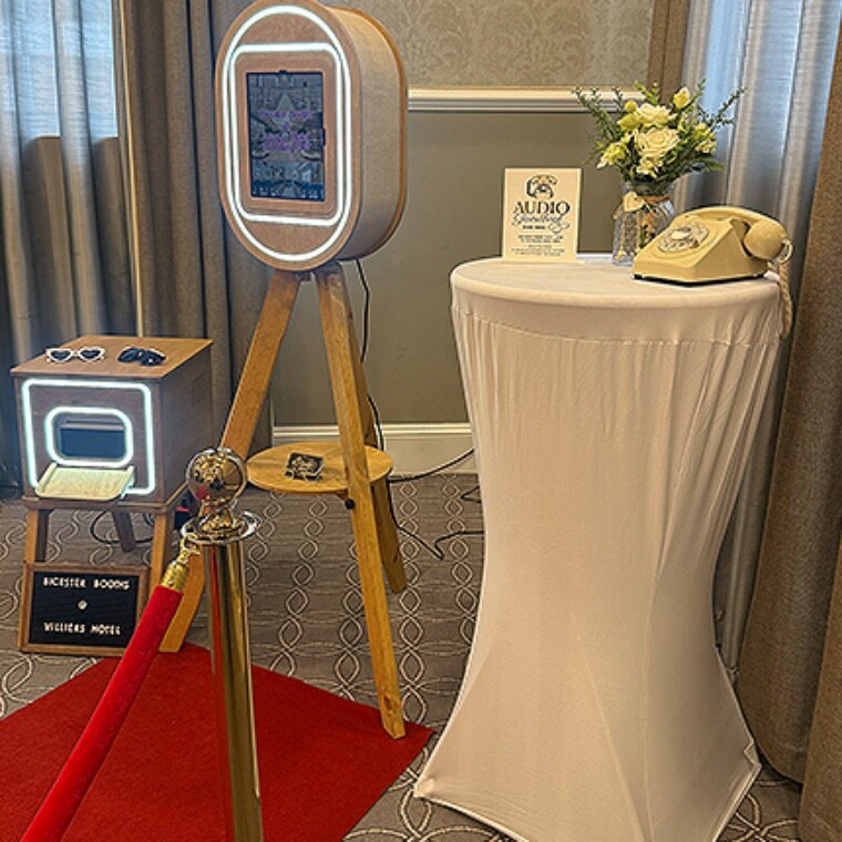 Selfie pod, printer & audio guestbook 