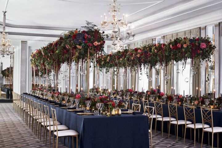 Rose Themed Wedding at Claridge's Hotel Wedding Venue