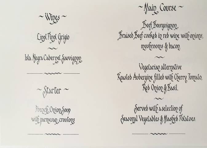 Mike Courtenay Wedding Calligraphy Stationery in Essex